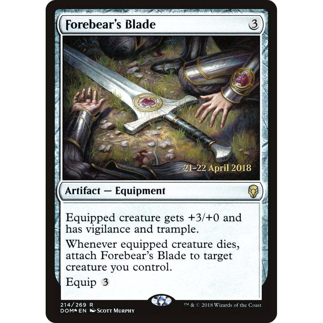 Forebear's Blade (PRE-214) - Dominaria Promos Foil