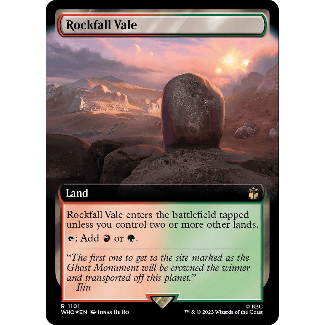 Rockfall Vale (Extended Art) (Surge Foil) (WHO-1101) - Doctor Who: (Extended Art) Foil