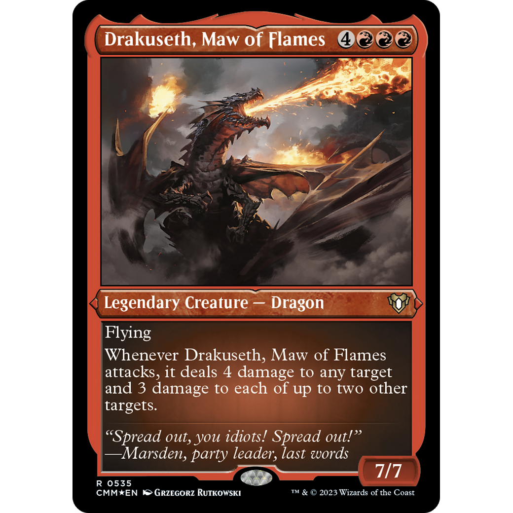 Drakuseth, Maw of Flames (CMM-535) - Commander Masters Etched Foil