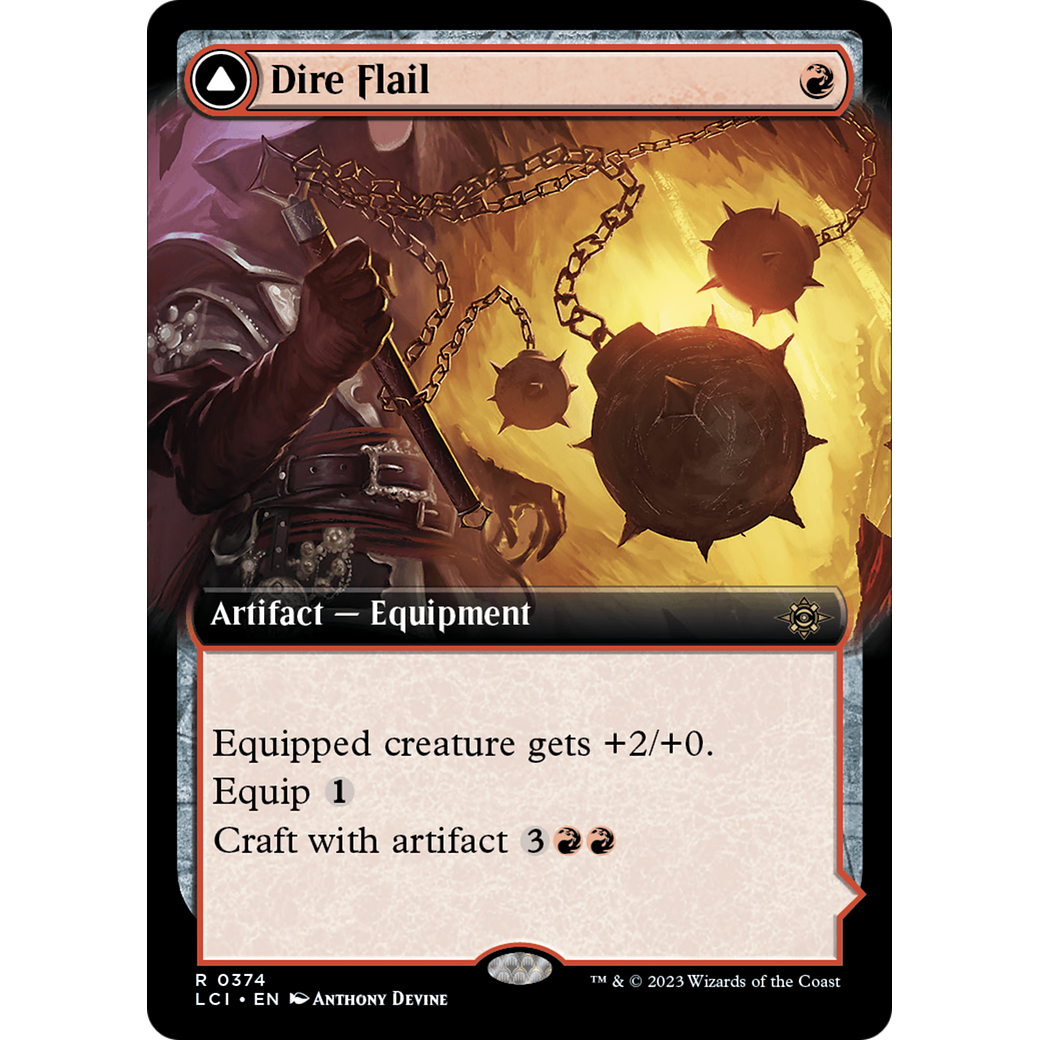 Dire Flail // Dire Blunderbuss (LCI-374) - The Lost Caverns of Ixalan: (Extended Art)