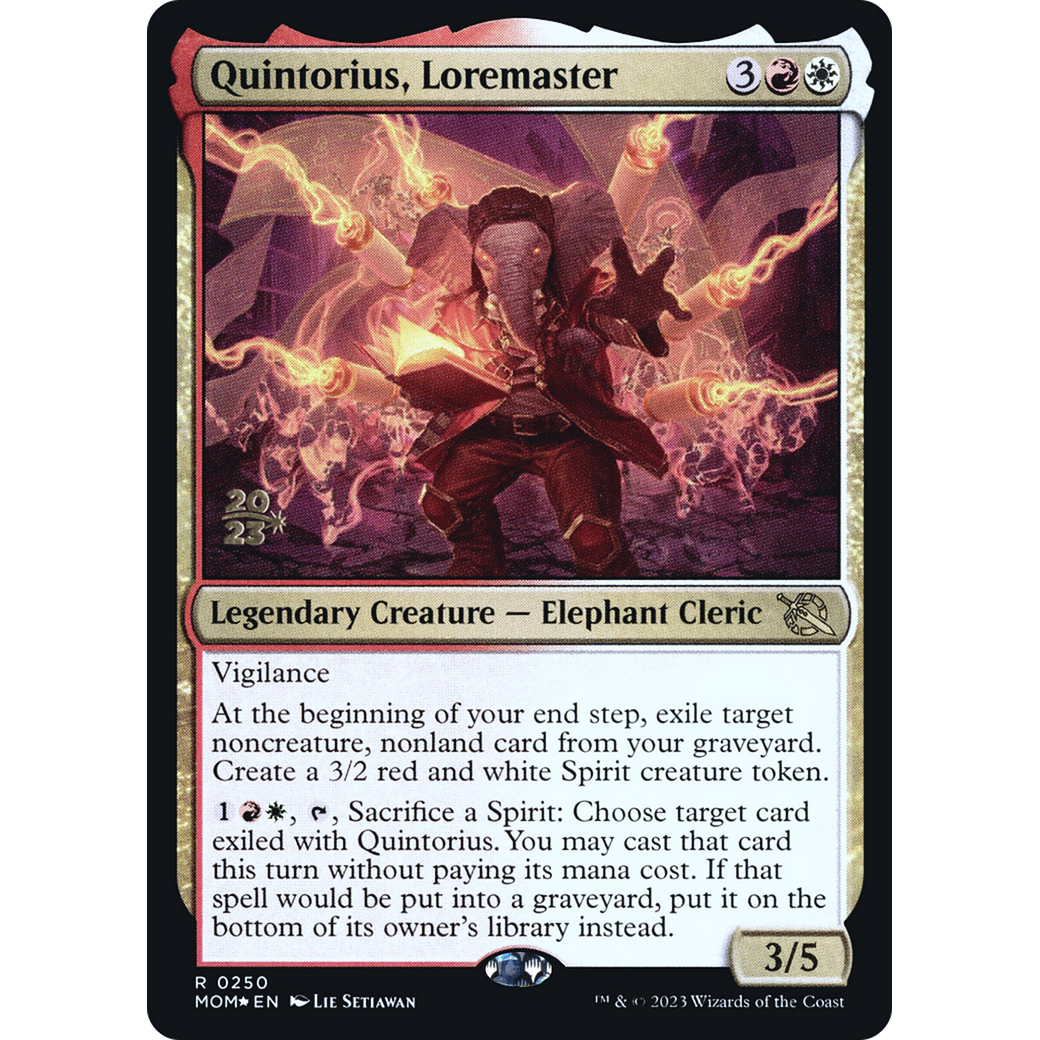 Quintorius, Loremaster (PRE-250S) - March of the Machine Promos Foil