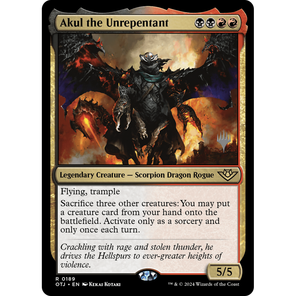 Akul the Unrepentant (PPOTJ-189P) - Outlaws of Thunder Junction Promos