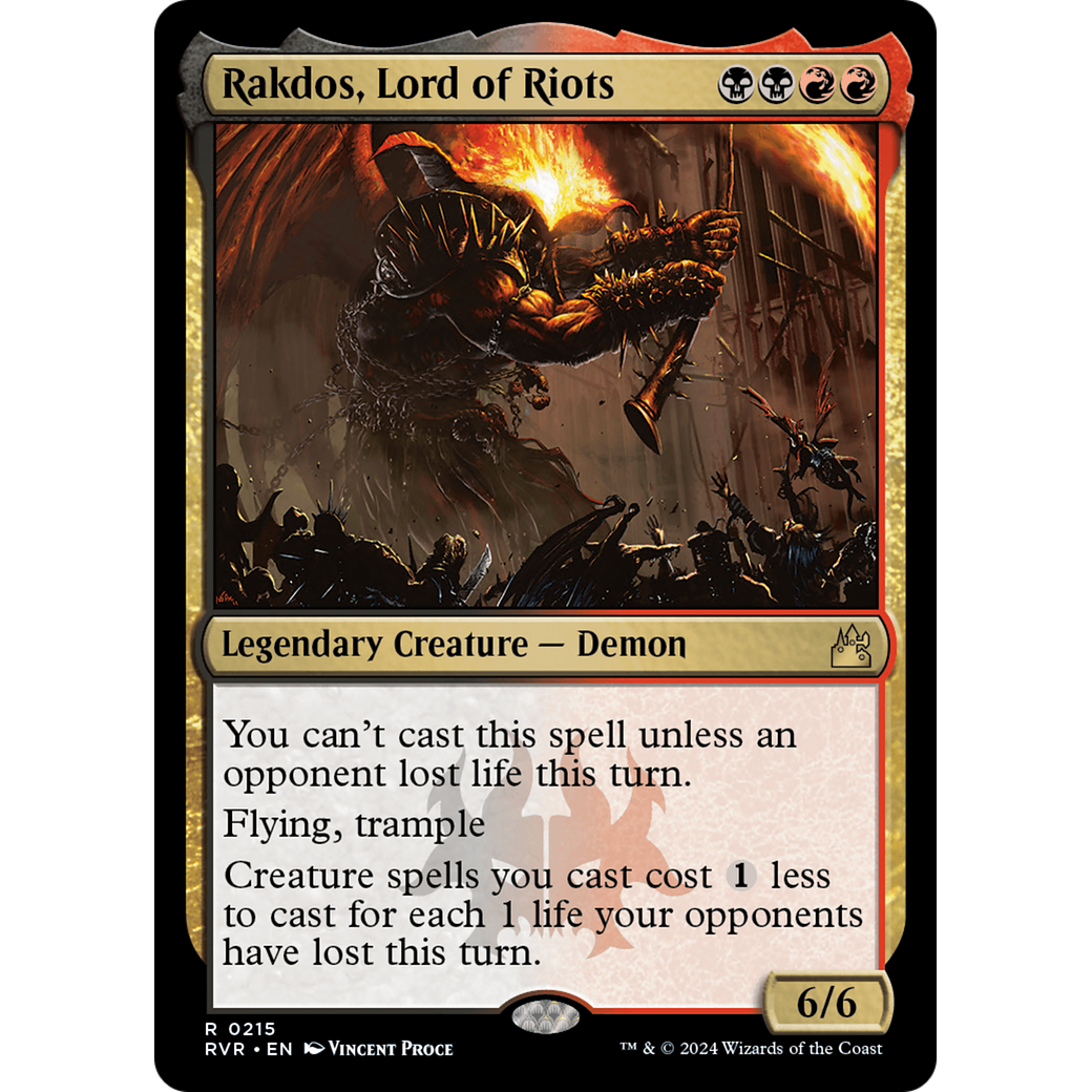 Rakdos, Lord of Riots (RVR-215) - Ravnica Remastered