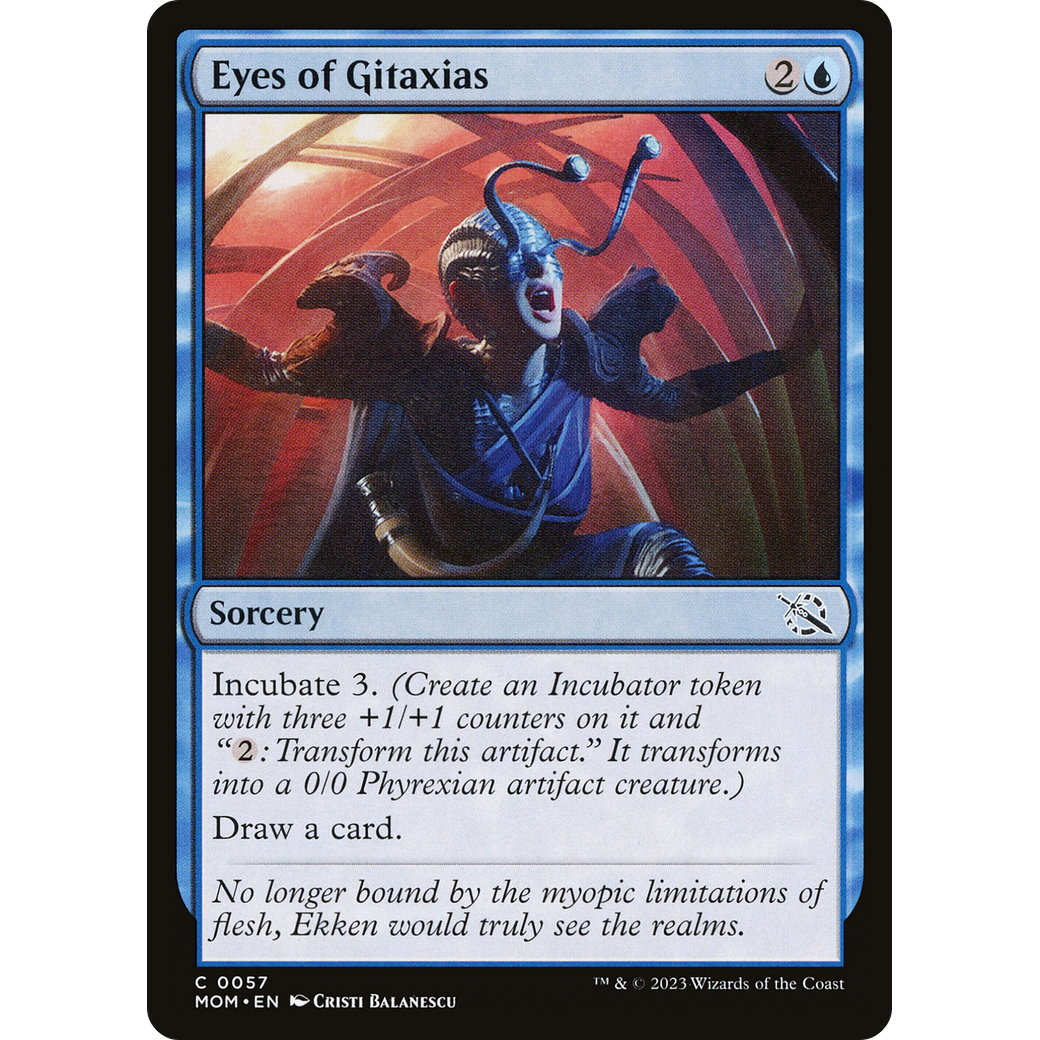 Eyes of Gitaxias (MOM-057) - March of the Machine Foil