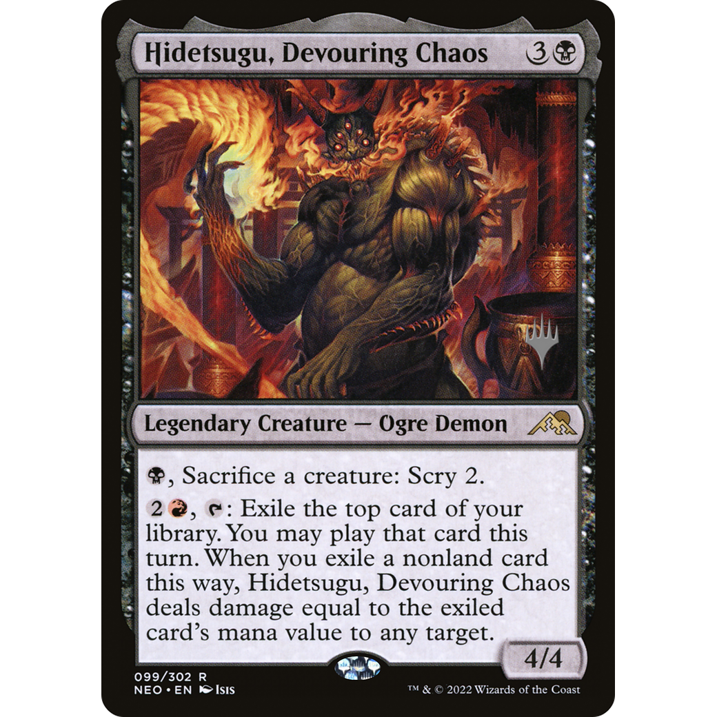 Hidetsugu, Devouring Chaos (PPNEO-99P) - Kamigawa: Neon Dynasty Promos Foil