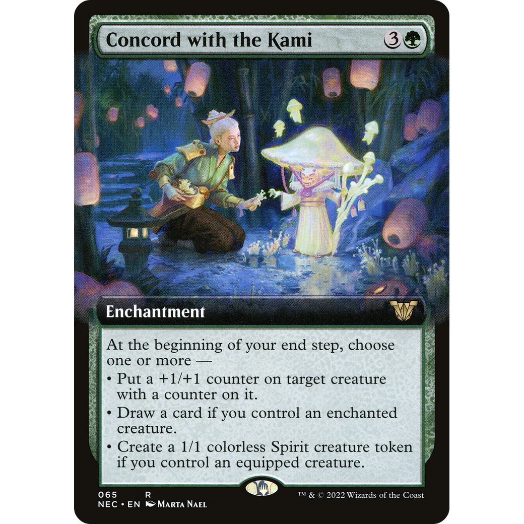 Concord with the Kami (Extended Art) (NEC-065) - Neon Dynasty Commander: (Extended Art)