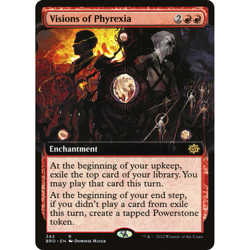 Visions of Phyrexia (Extended Art) (BRO-342) - The Brothers' War: (Extended Art) Foil
