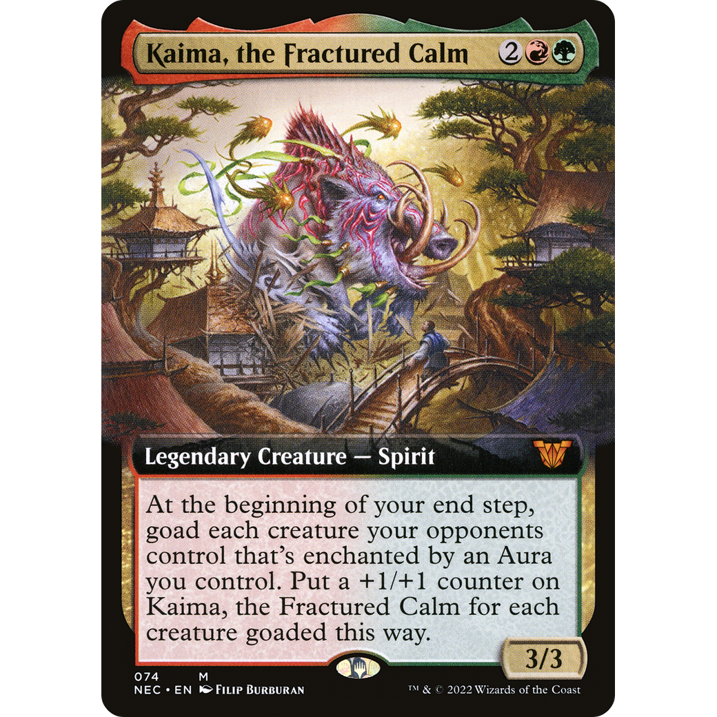 Kaima, the Fractured Calm (Extended Art) (NEC-074) - Neon Dynasty Commander: (Extended Art)