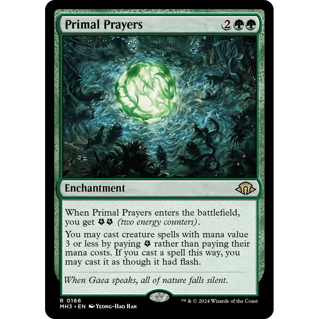 Primal Prayers (MH3-166) - Modern Horizons 3 Foil