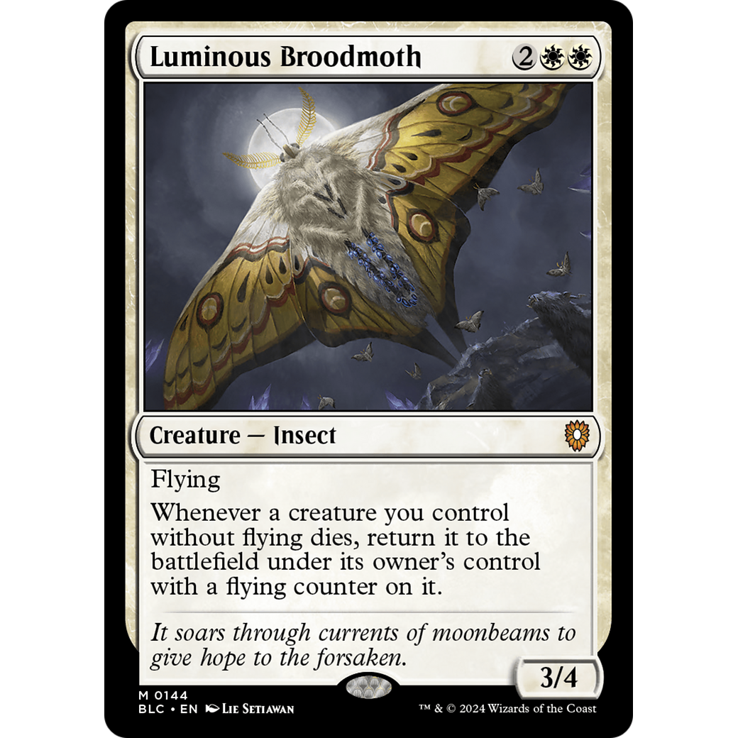 Luminous Broodmoth (BLC-144) - Bloomburrow Commander