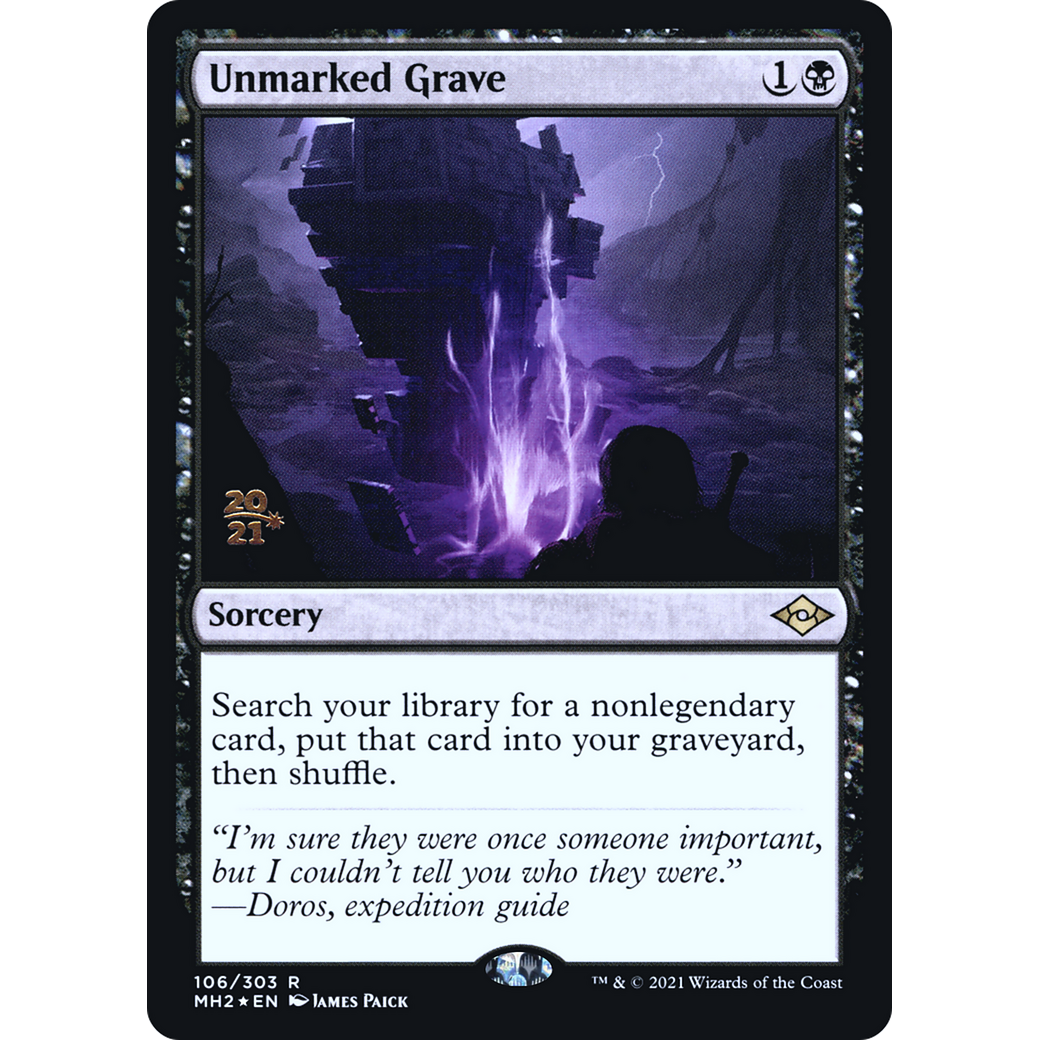 Unmarked Grave (PRE-106) - Modern Horizons 2 Promos Foil