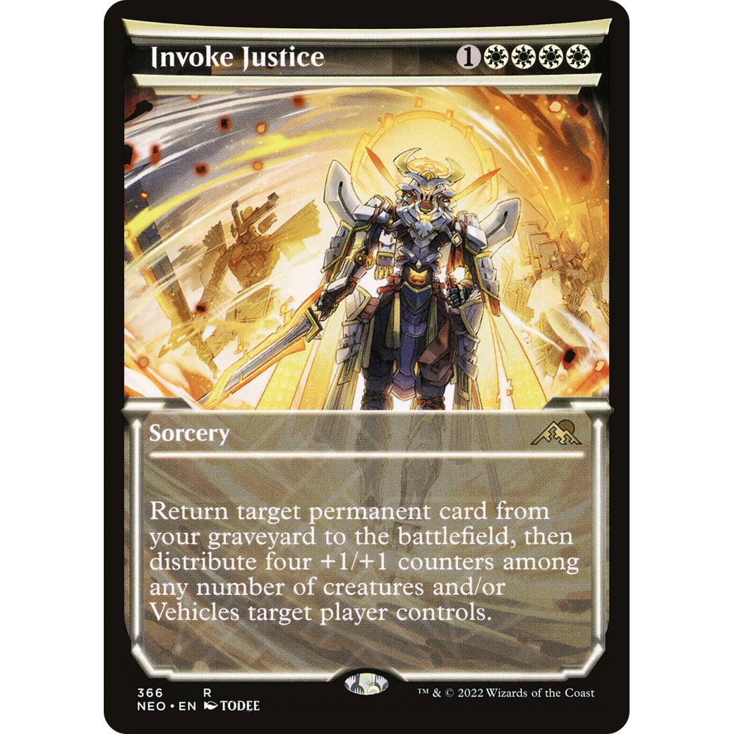 Invoke Justice (NEO-366) - Kamigawa: Neon Dynasty: (Showcase)