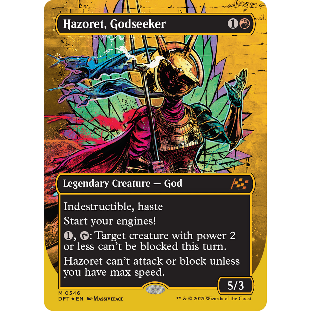 Hazoret, Godseeker (DFT-546) - Aetherdrift (Borderless) Foil