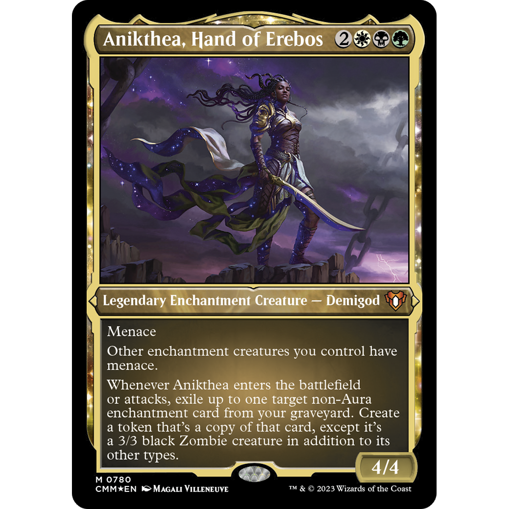 Anikthea, Hand of Erebos (CMM-780) - Commander Masters: (enchantment) Etched Foil