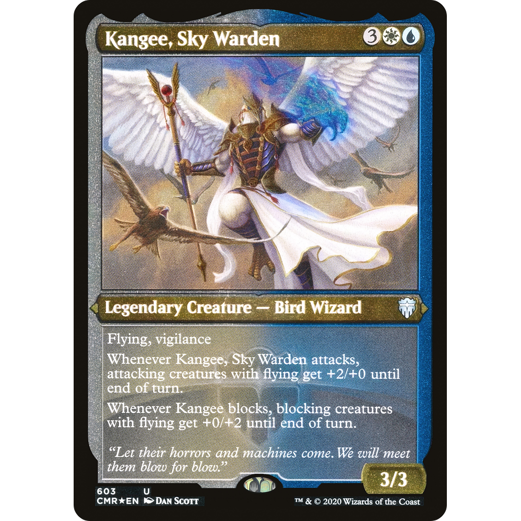 Kangee, Sky Warden (Foil Etched) (CMR-603) - Commander Legends Foil