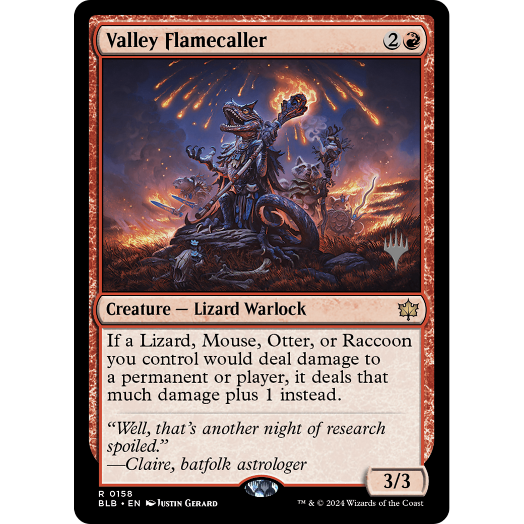 Valley Flamecaller (PPBLB-158P) - Bloomburrow Promos