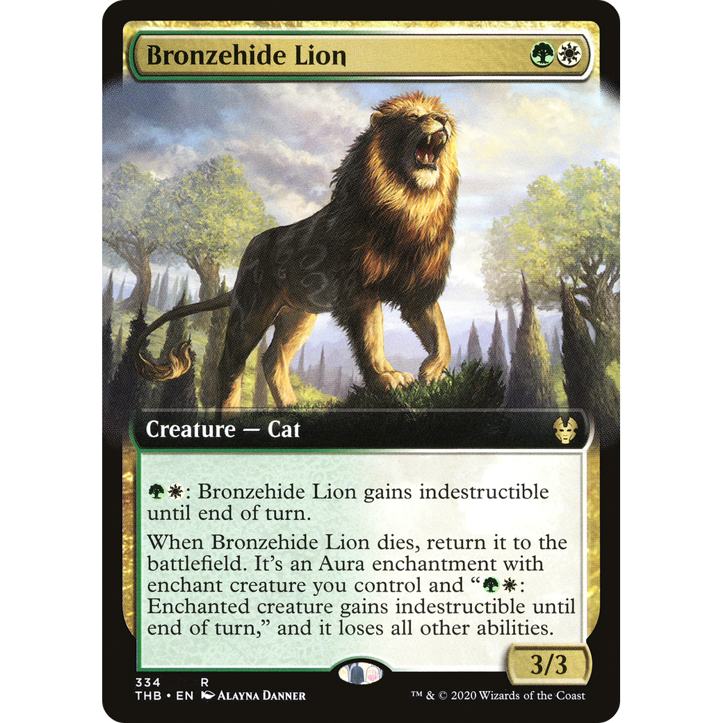 Bronzehide Lion (Extended Art) (THB-334) - Theros Beyond Death: (Extended Art)