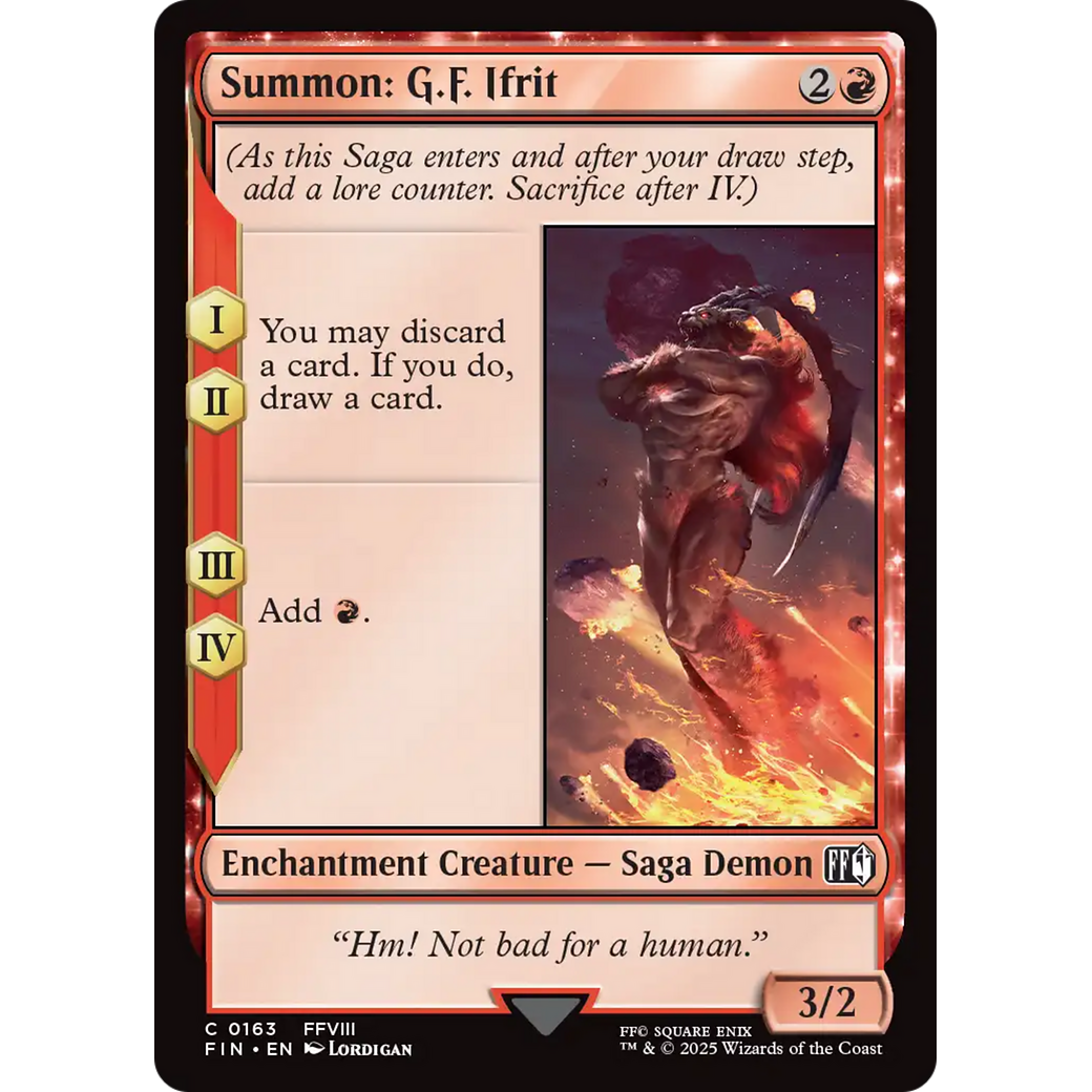 Summon: G.F. Ifrit (FIN-163) - FINAL FANTASY: (enchantment) Foil