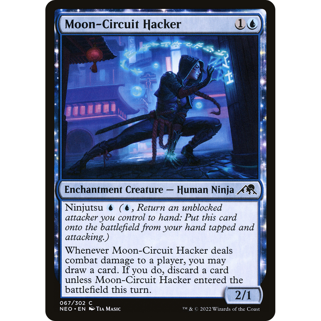 Moon-Circuit Hacker (NEO-067) - Kamigawa: Neon Dynasty: (enchantment)