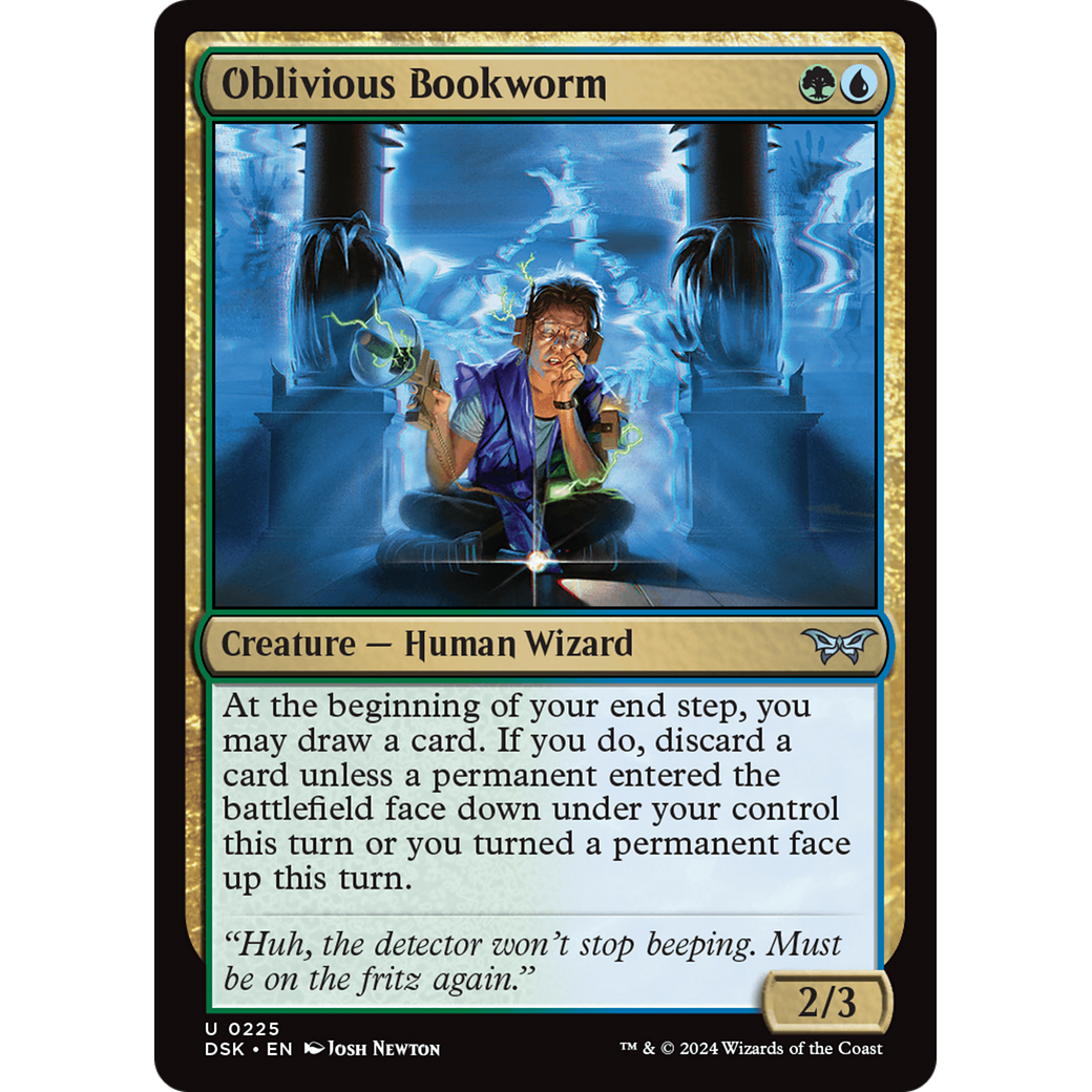 Oblivious Bookworm (DSK-225) - Duskmourn: House of Horror Foil