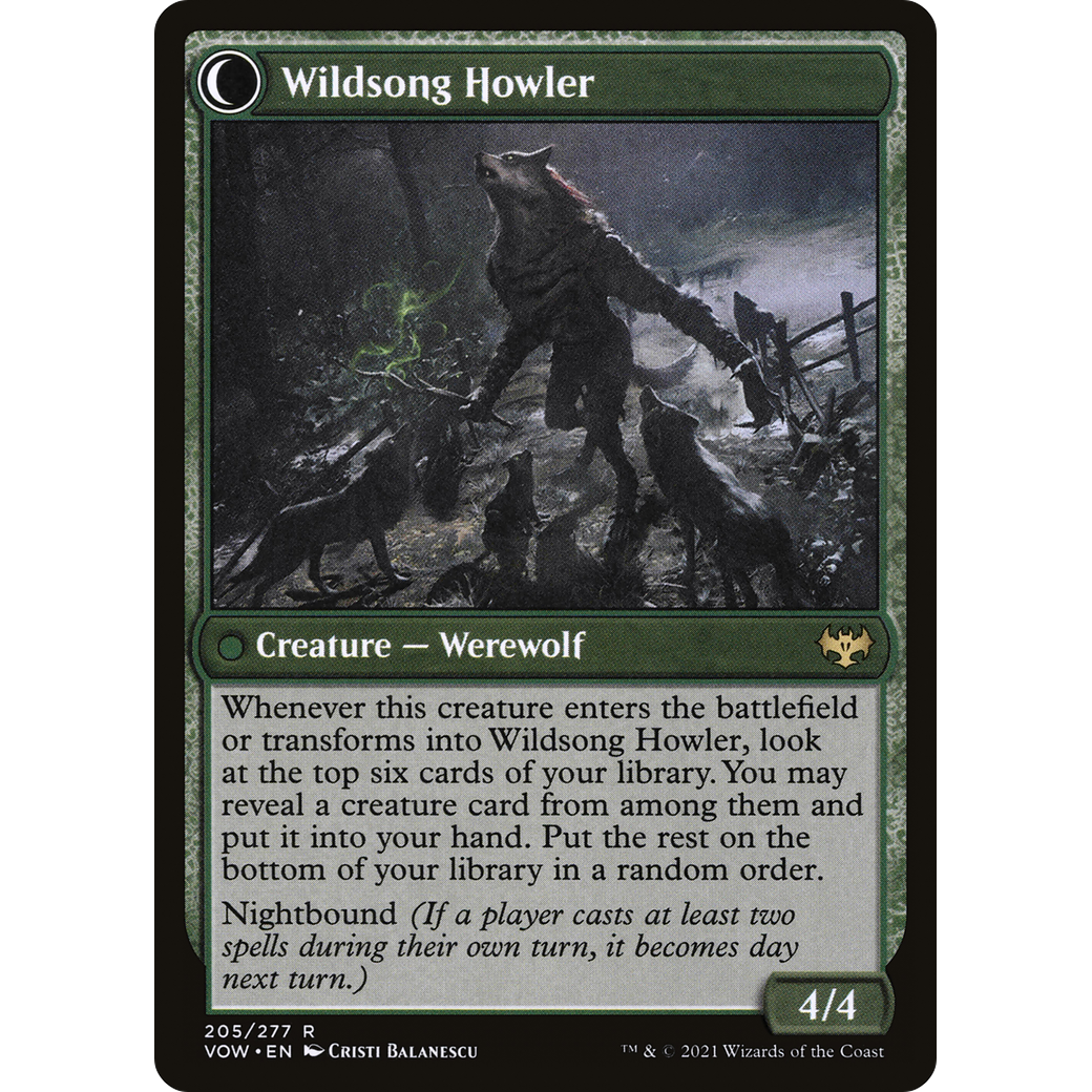 Howlpack Piper (VOW-205) - Innistrad: Crimson Vow: (Double Faced Transform) Foil