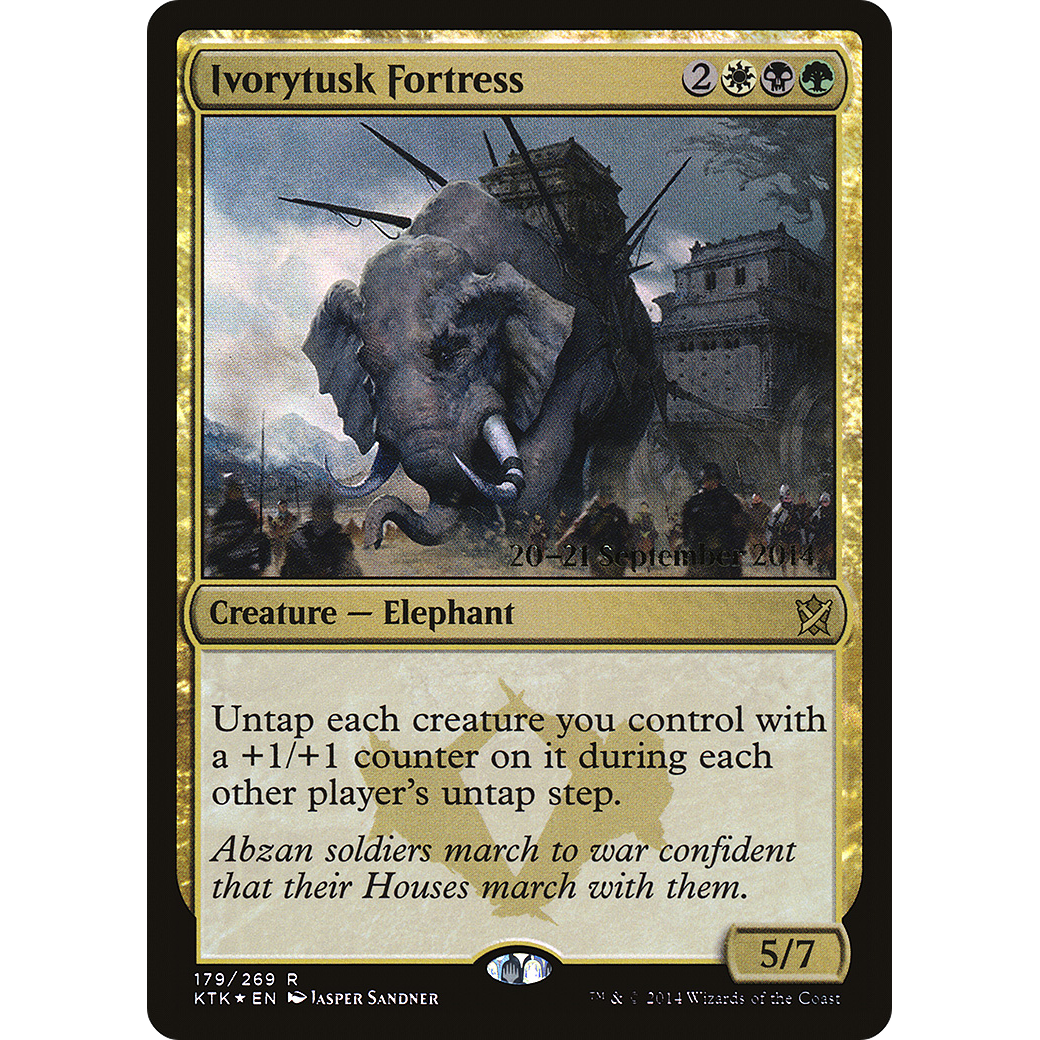 Ivorytusk Fortress (PRE-179) - Khans of Tarkir Promos Foil