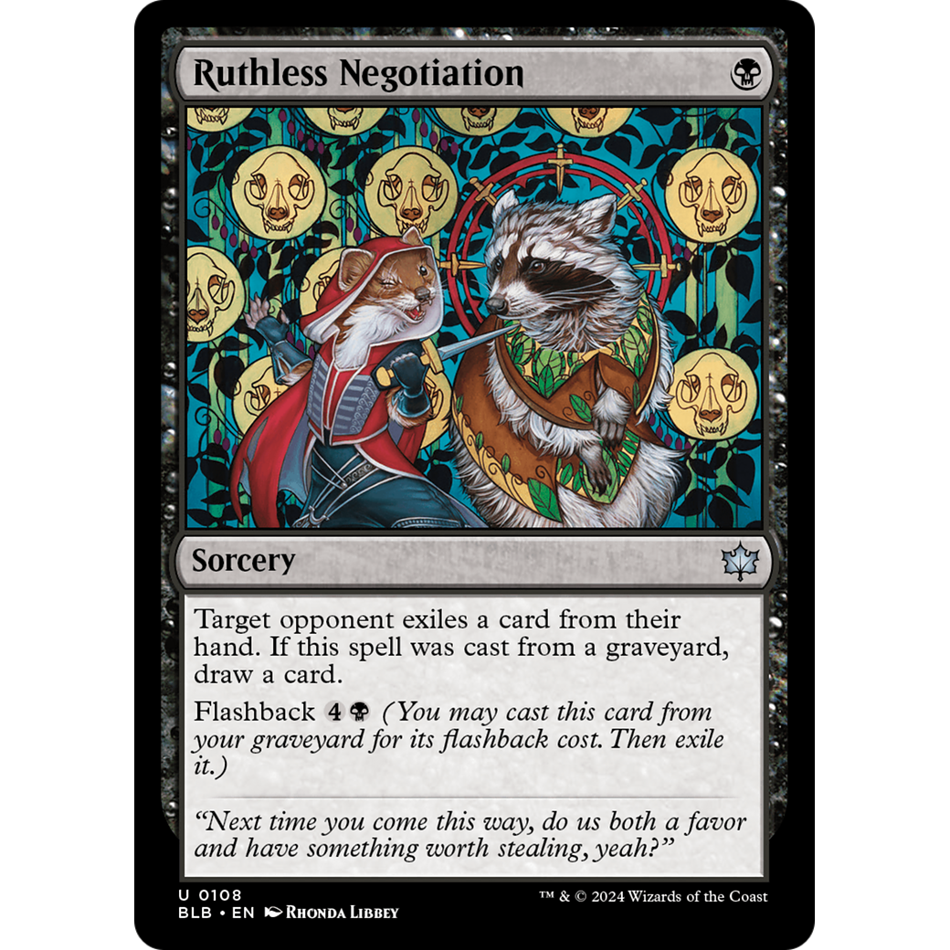 Ruthless Negotiation (BLB-108) - Bloomburrow Foil