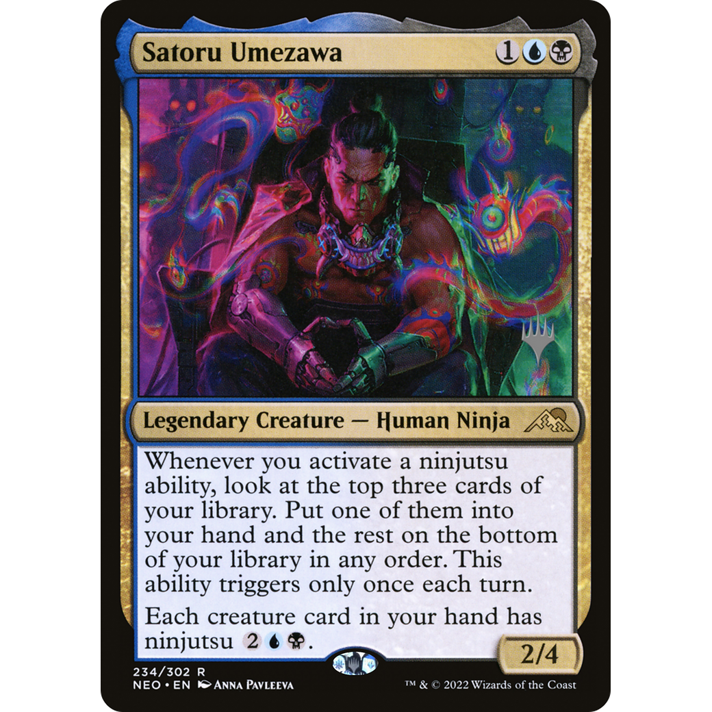 Satoru Umezawa (PPNEO-234P) - Kamigawa: Neon Dynasty Promos Foil