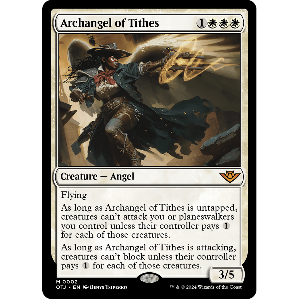 Archangel of Tithes (OTJ-002) - Outlaws of Thunder Junction Foil