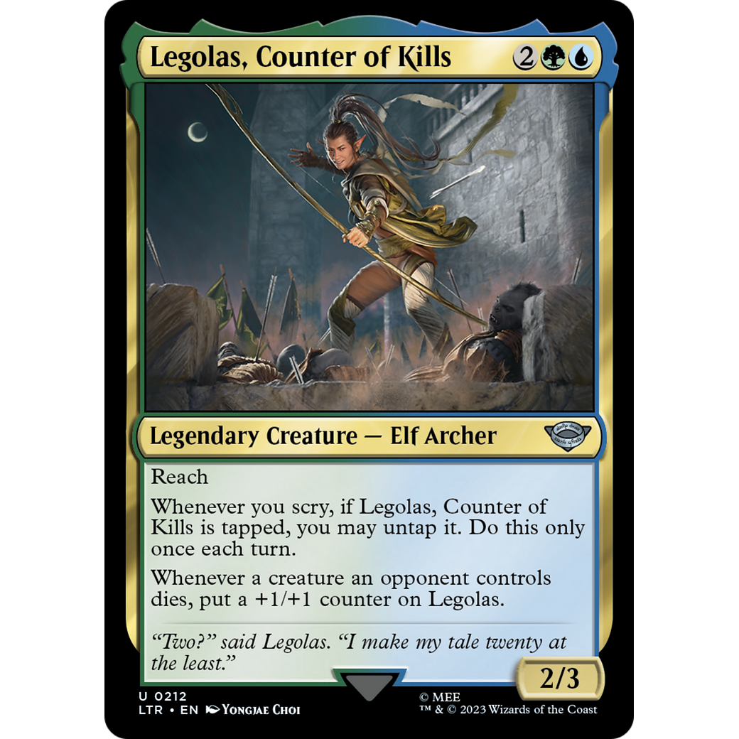 Legolas, Counter of Kills (LTR-212) - The Lord of the Rings: Tales of Middle-earth Foil