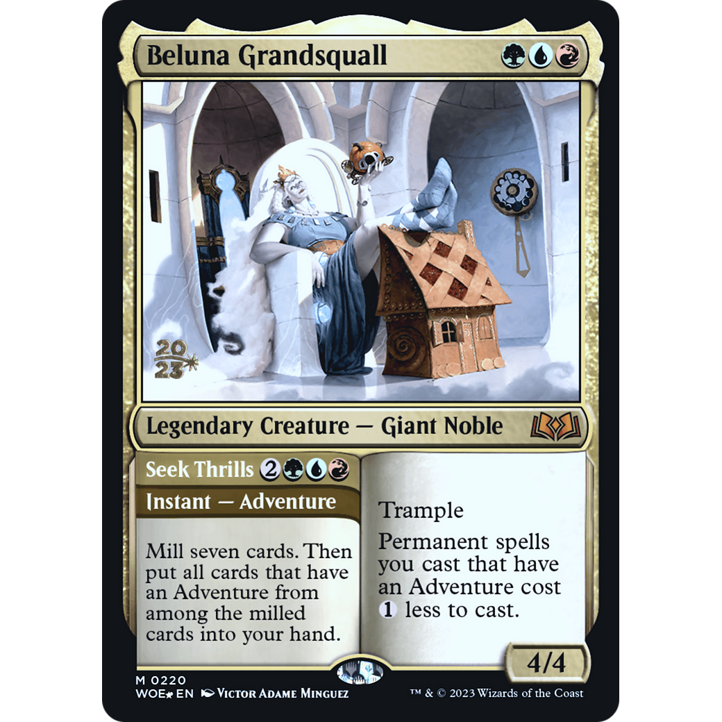 Beluna Grandsquall // Seek Thrills (PRE-220S) - Wilds of Eldraine Promos Foil