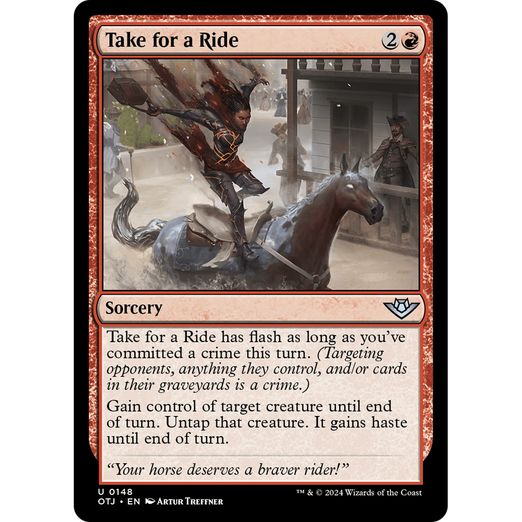 Take for a Ride (OTJ-148) - Outlaws of Thunder Junction Foil