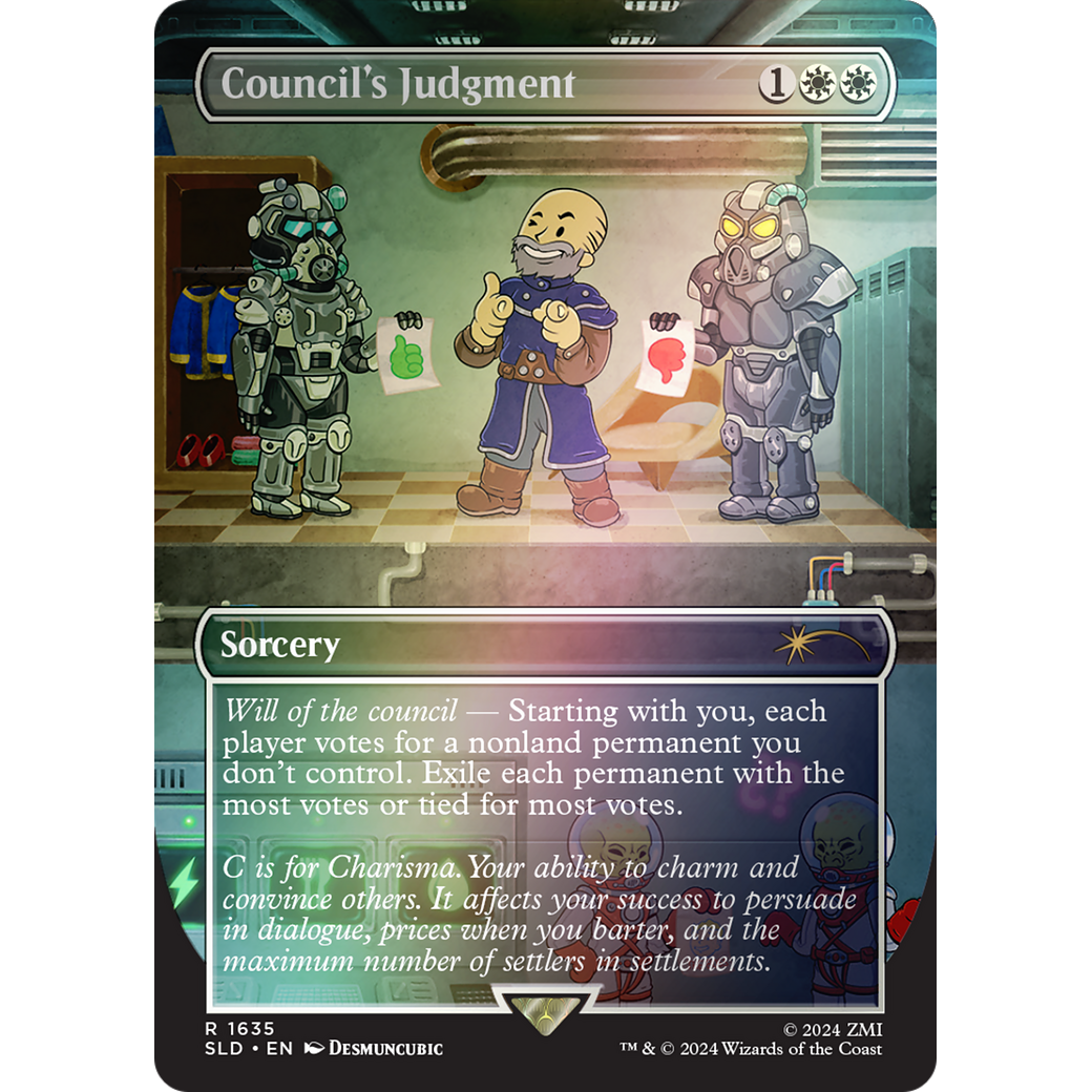 Council's Judgment (1635) (Rainbow Foil) (SLD-1635) - Secret Lair Drop (Borderless) Foil