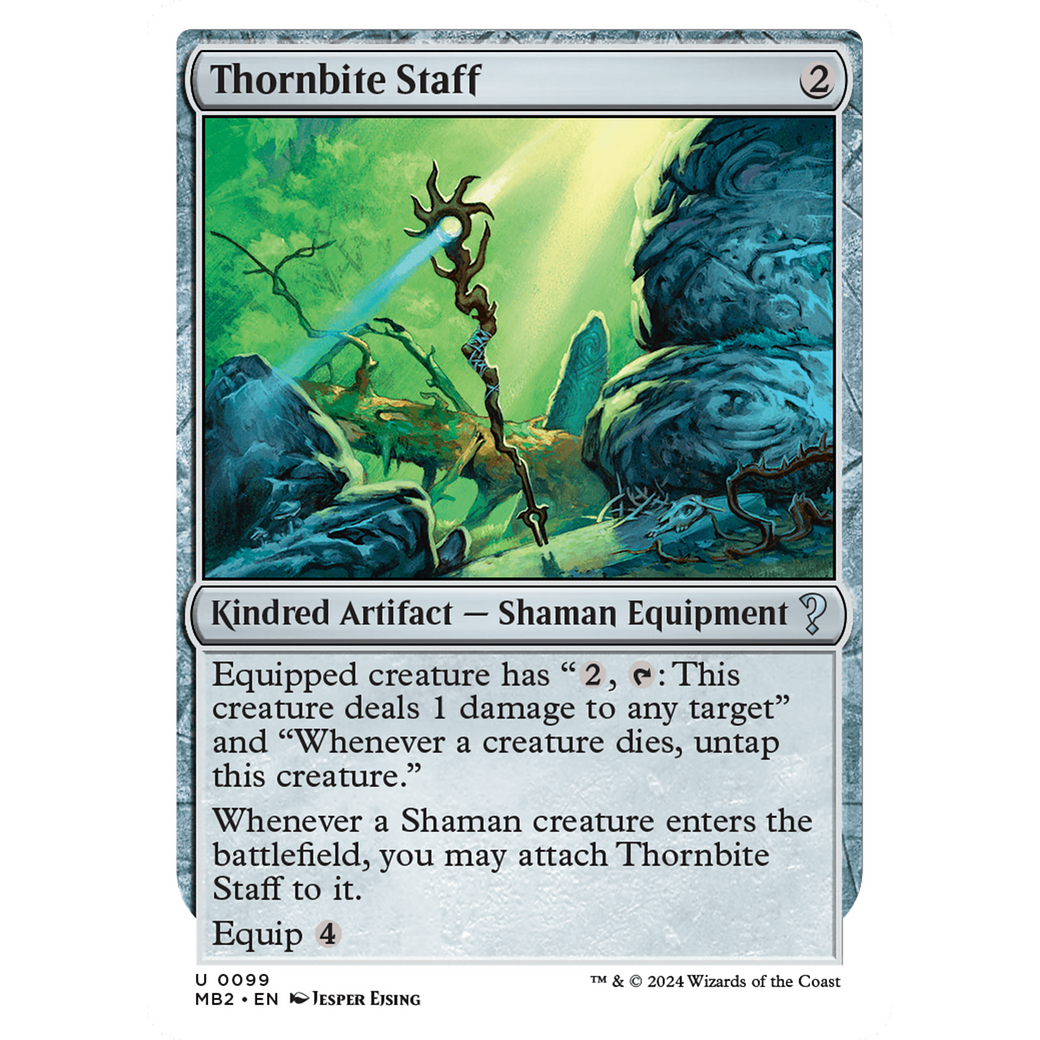 Thornbite Staff (White Border) (MB2-099) - Mystery Booster 2