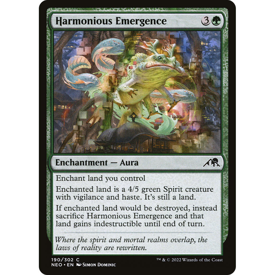 Harmonious Emergence (NEO-190) - Kamigawa: Neon Dynasty Foil