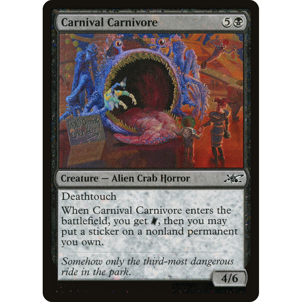 Carnival Carnivore (Galaxy Foil) (UNF-354) - Unfinity Foil