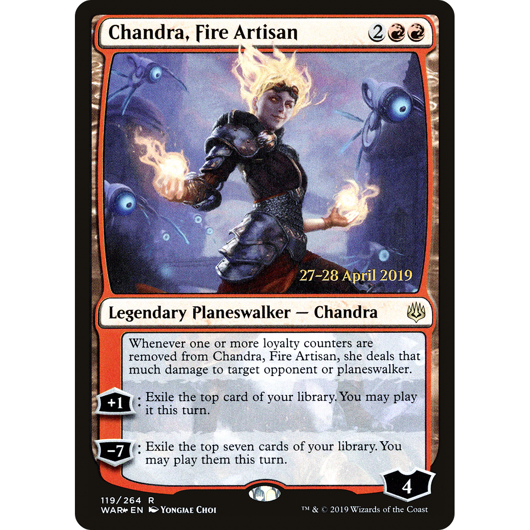 Chandra, Fire Artisan (PRE-119) - War of the Spark Promos Foil