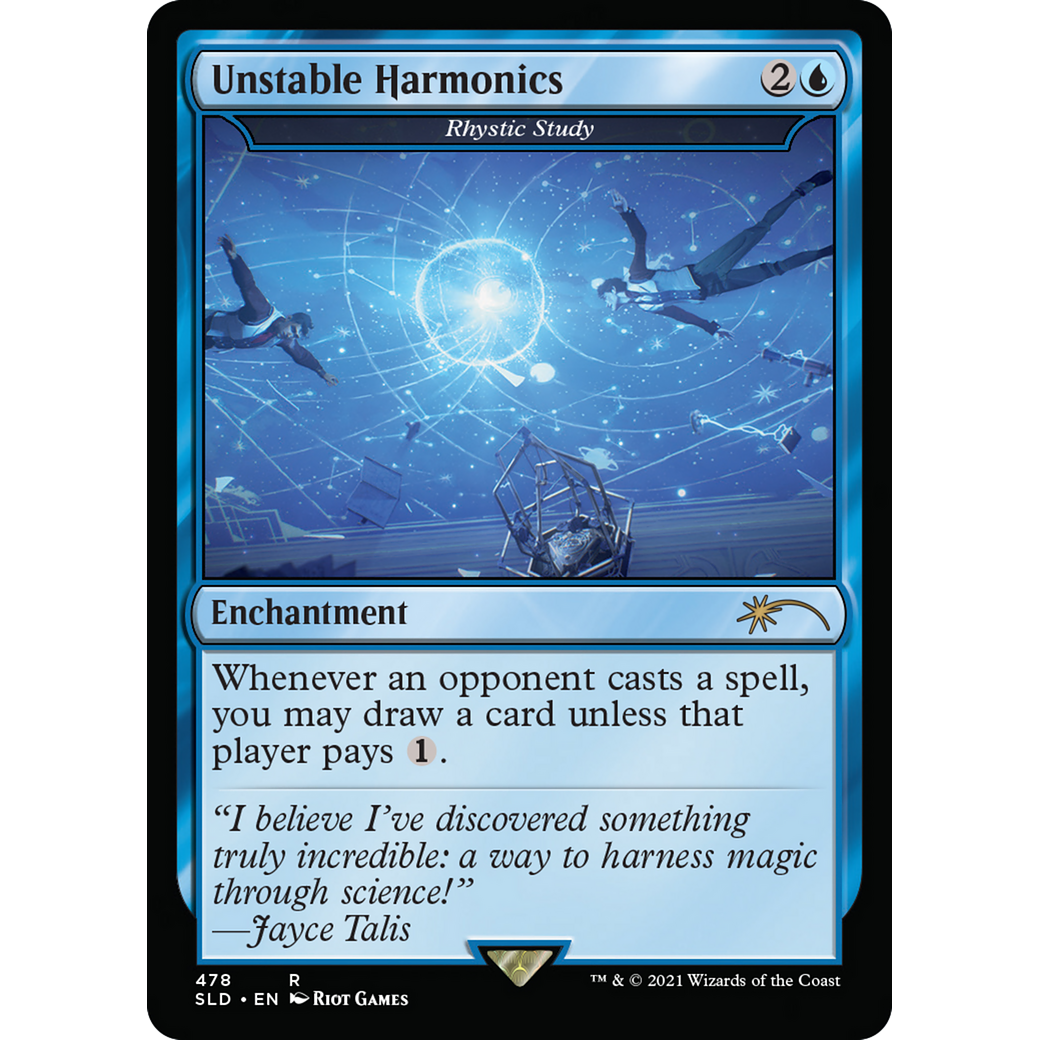 Unstable Harmonics - Rhystic Study (SLD-478) - Secret Lair Drop / Unstable Harmonics