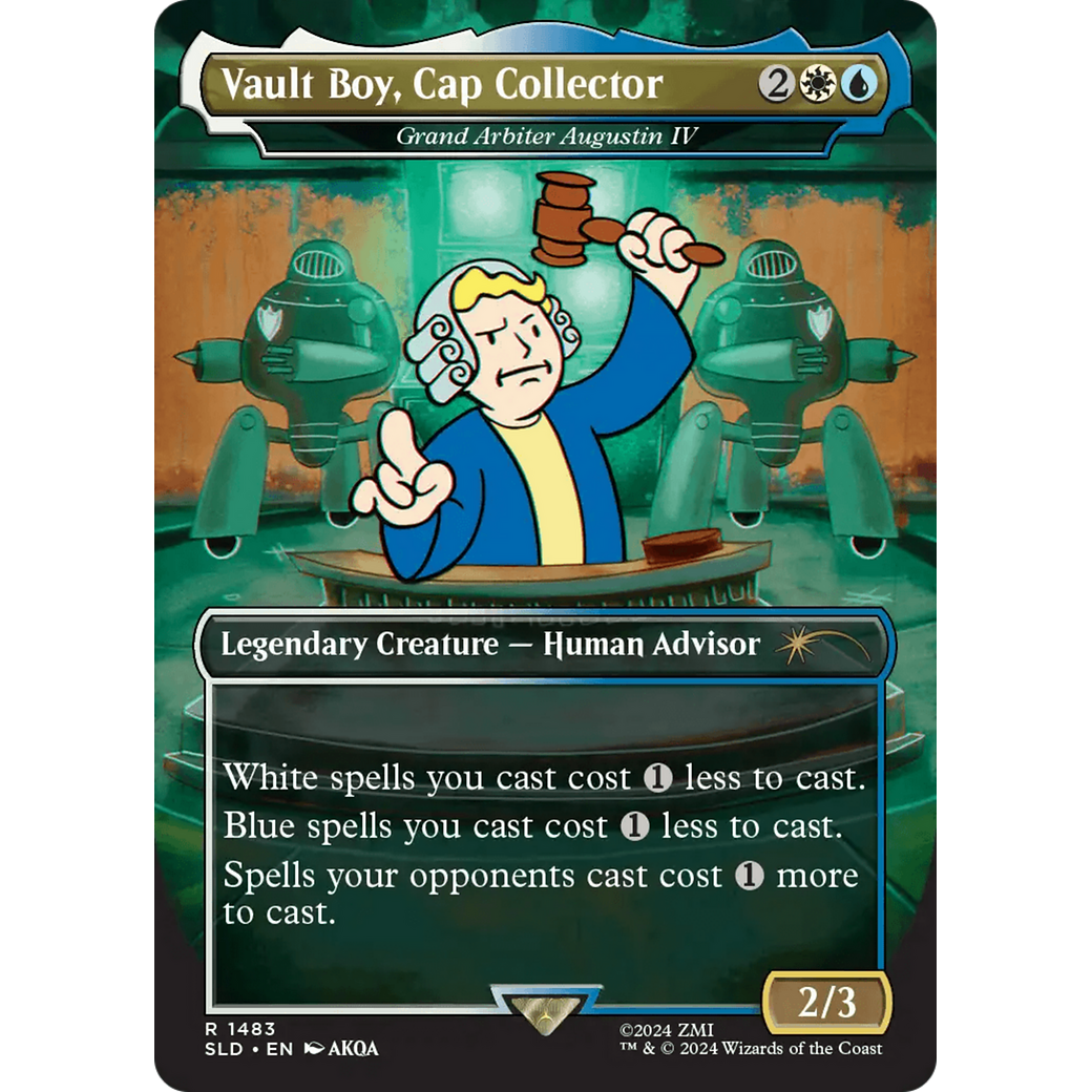 Vault Boy, Cap Collector - Grand Arbiter Augustin IV (SLD-1483) - Secret Lair Drop / Vault Boy, Cap Collector (Borderless)
