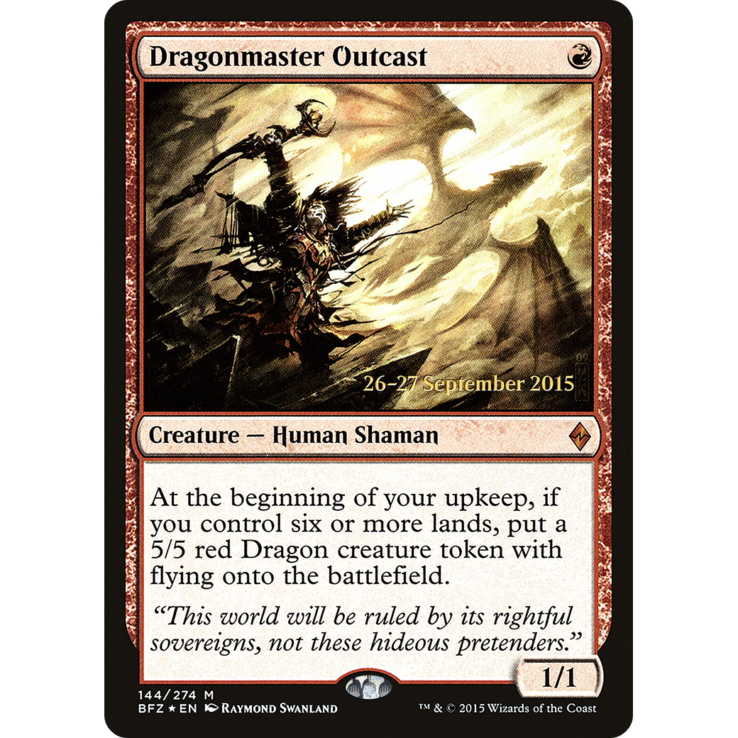 Dragonmaster Outcast (PRE-144) - Battle for Zendikar Promos Foil