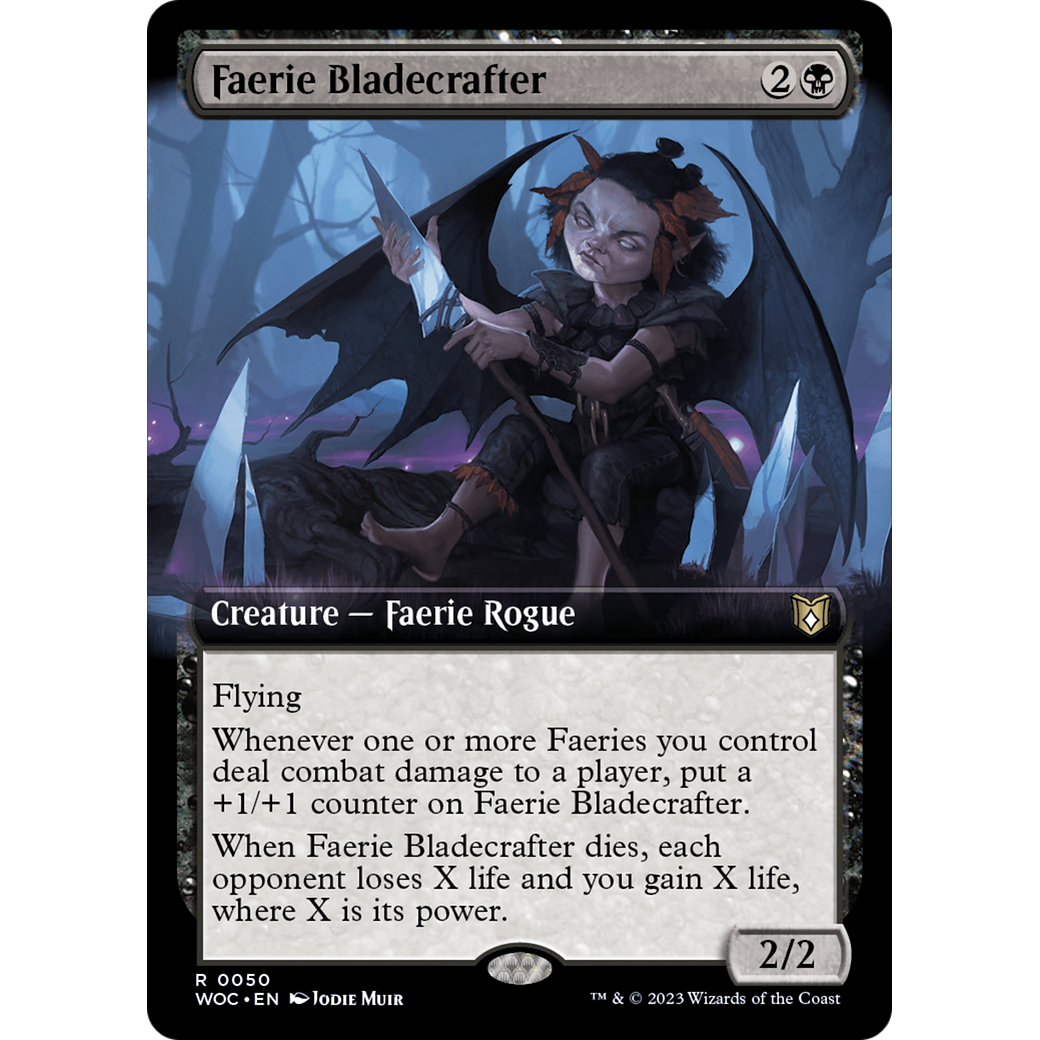 Faerie Bladecrafter (WOC-050) - Wilds of Eldraine Commander: (Extended Art)