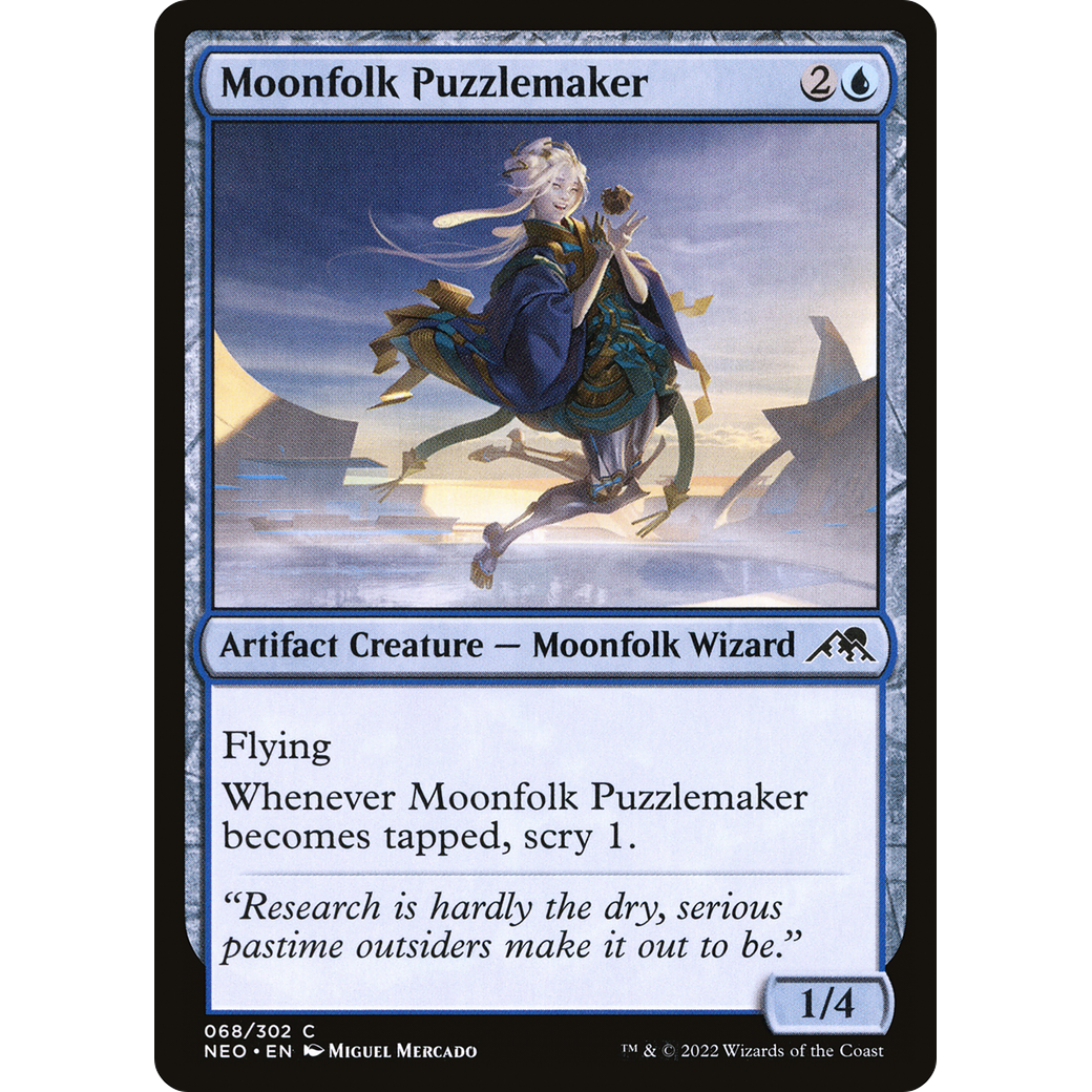Moonfolk Puzzlemaker (NEO-068) - Kamigawa: Neon Dynasty Foil