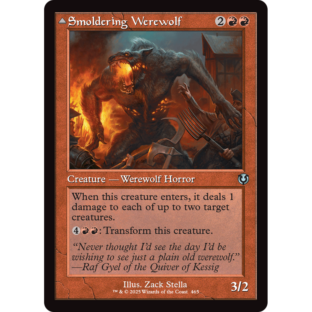Smoldering Werewolf // Erupting Dreadwolf (INR-465) - Innistrad Remastered Foil