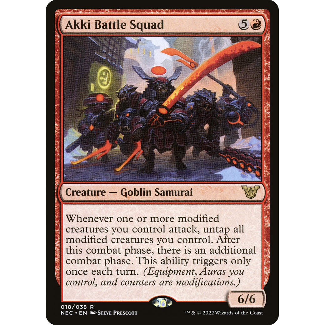 Akki Battle Squad (NEC-018) - Neon Dynasty Commander