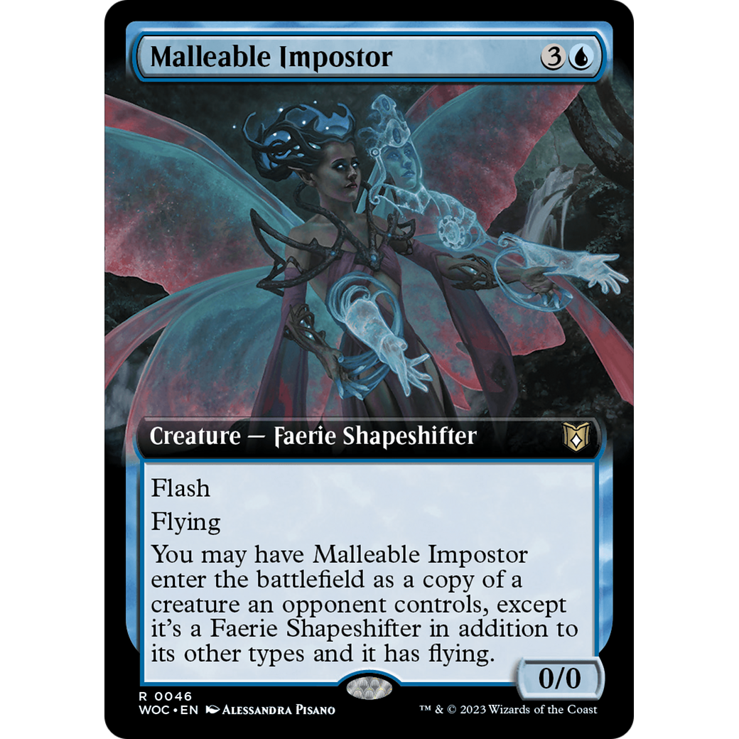 Malleable Impostor (WOC-046) - Wilds of Eldraine Commander: (Extended Art)