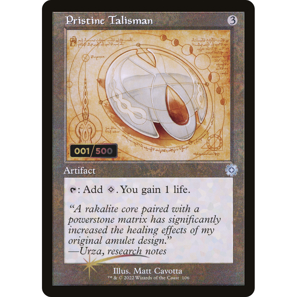 Pristine Talisman (Schematic) (Serial Numbered) (BRR-106) - The Brothers' War Retro Artifacts Foil