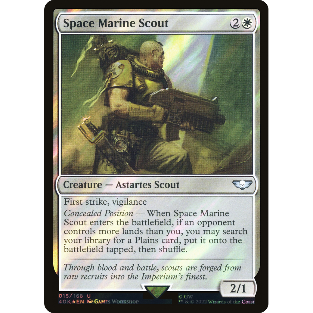 Space Marine Scout (40K-015) - Warhammer 40,000 Commander Foil