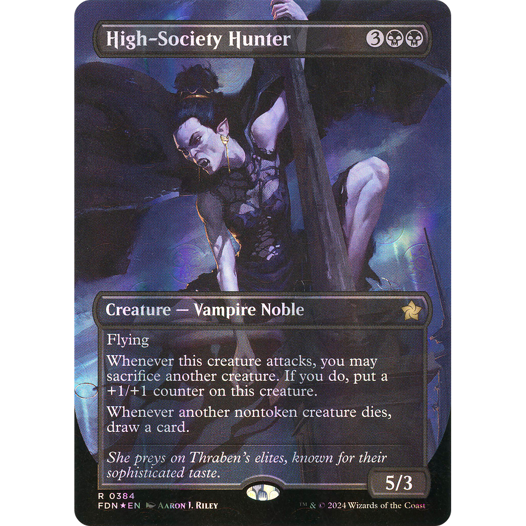 High-Society Hunter (FDN-384) - Foundations (Borderless) Foil