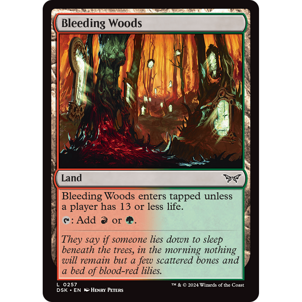 Bleeding Woods (DSK-257) - Duskmourn: House of Horror Foil