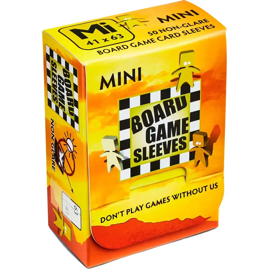 Mini Clear 50ct Non-Glare Board Game Sleeves